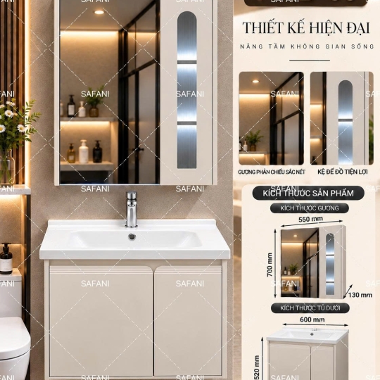 Tủ Nhựa Cao Cấp PVC Đặc SA714B