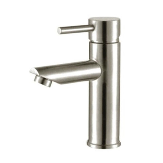 Vòi lavabo nóng lạnh inox sus 304 thân tròn 20cm mã 717