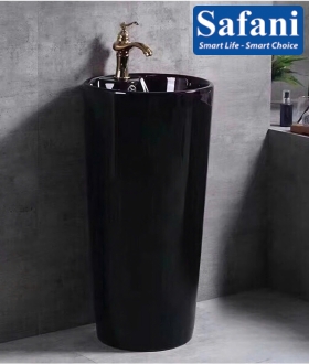 Lavabo trụ đen 138B