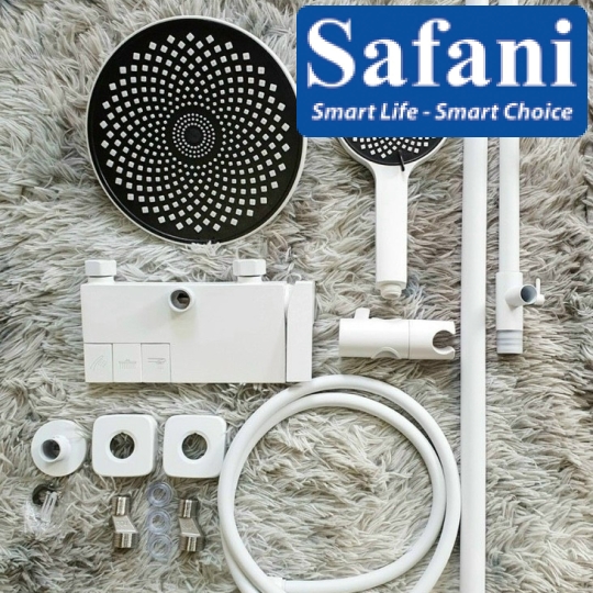 Sen cây phím đàn 3 phím đồng thau sơn tĩnh điện trắng 1013
