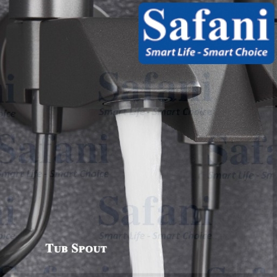 Sen cây phím đàn hiển thị nhiệt độ đồng thau mạ nước pvd xám 1121