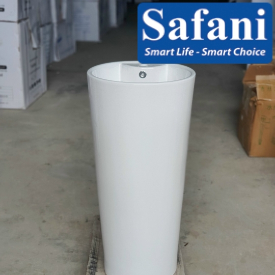 Lavabo trụ đứng tròn liền khối 138