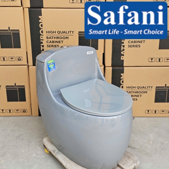 Bồn cầu 1 khối màu xám 2888