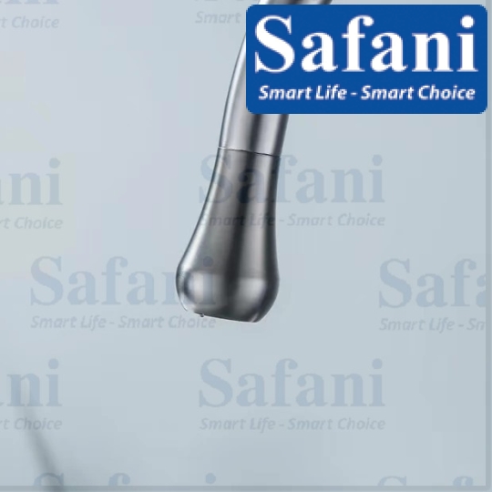Vòi rửa chén nóng lạnh inox sus 304 sơn tĩnh điện xám 2012