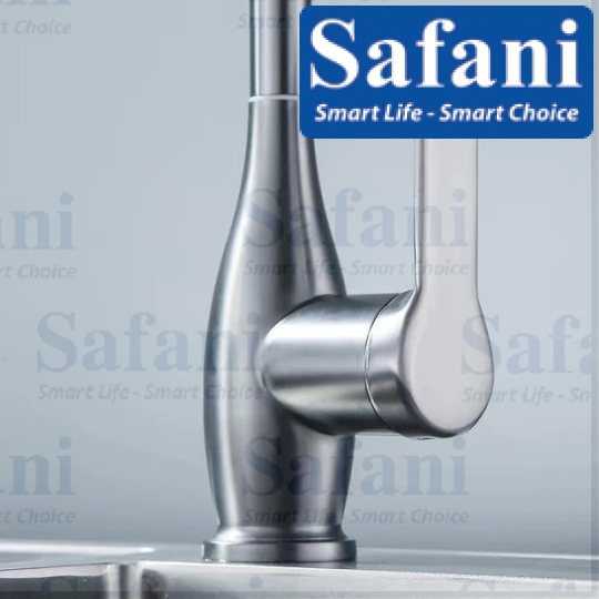 Vòi rửa chén nóng lạnh inox sus 304 sơn tĩnh điện xám 2012