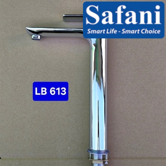 Vòi lavabo nóng lạnh đồng mạ crom 3 tấc bóng LB613