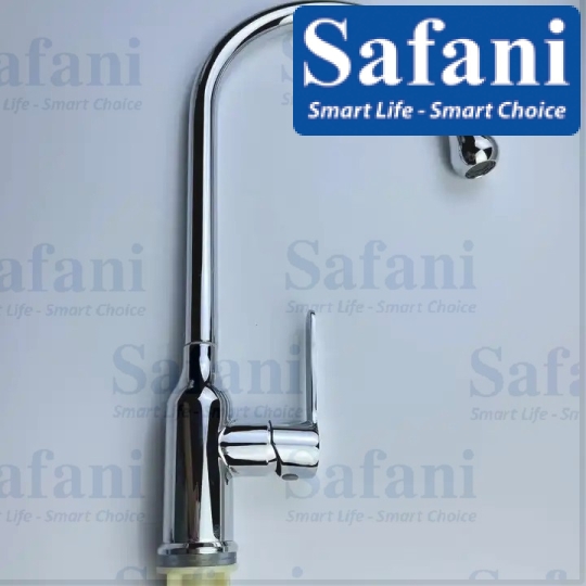 Vòi rửa chén lạnh inox 304 mạ crome xoay ổ bi 542