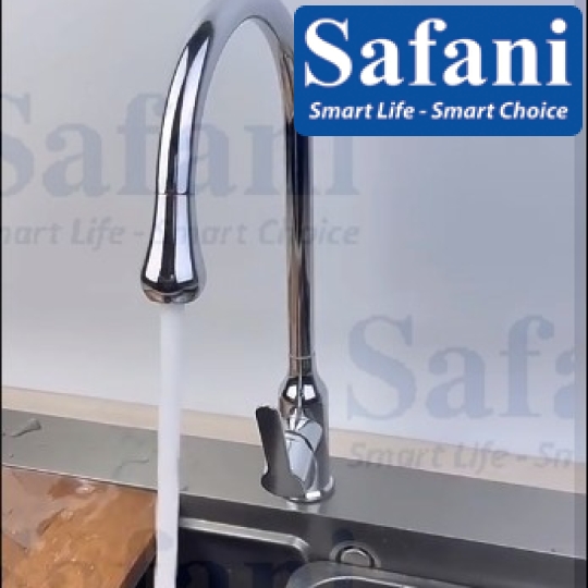 Vòi rửa chén lạnh inox 304 mạ crome xoay ổ bi 542