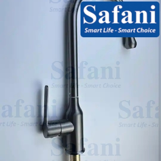 Vòi rửa chén lạnh inox 304 sơn tĩnh điện xám 543