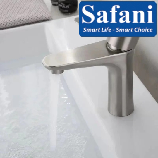 Vòi lavabo nóng lạnh inox 304 20cm mã 718