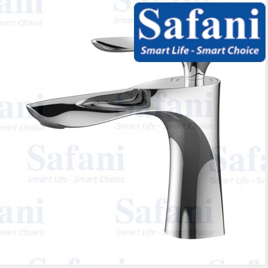 Vòi lavabo nóng lạnh đồng thau mạ crome tay chiếc lá 20cm mã số 768