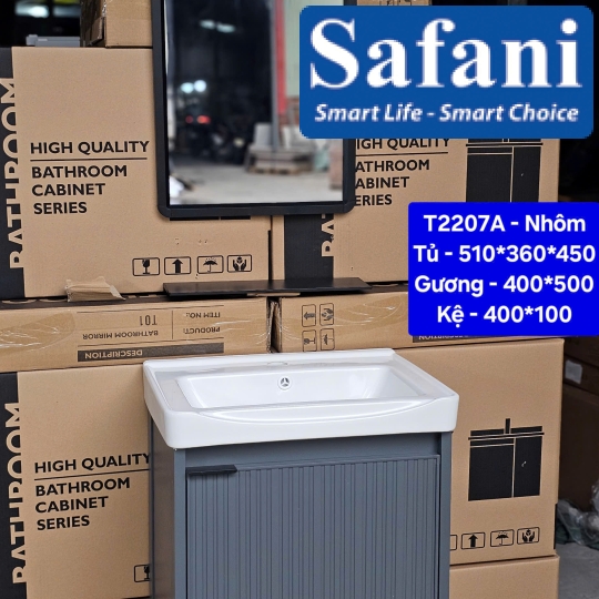 Tủ Lavabo nhôm mini T2207A