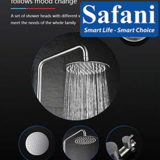 Sen cây tắm đứng tròn lệch inox 304 mã 917