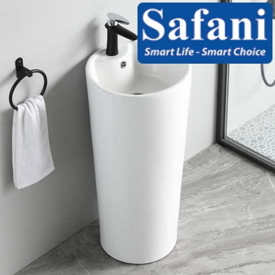 Lavabo trụ đứng tròn liền khối 138